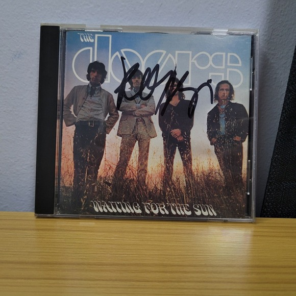 The Doors Waiting For‎ The Sun Electra CD Autographed Robby Krieger